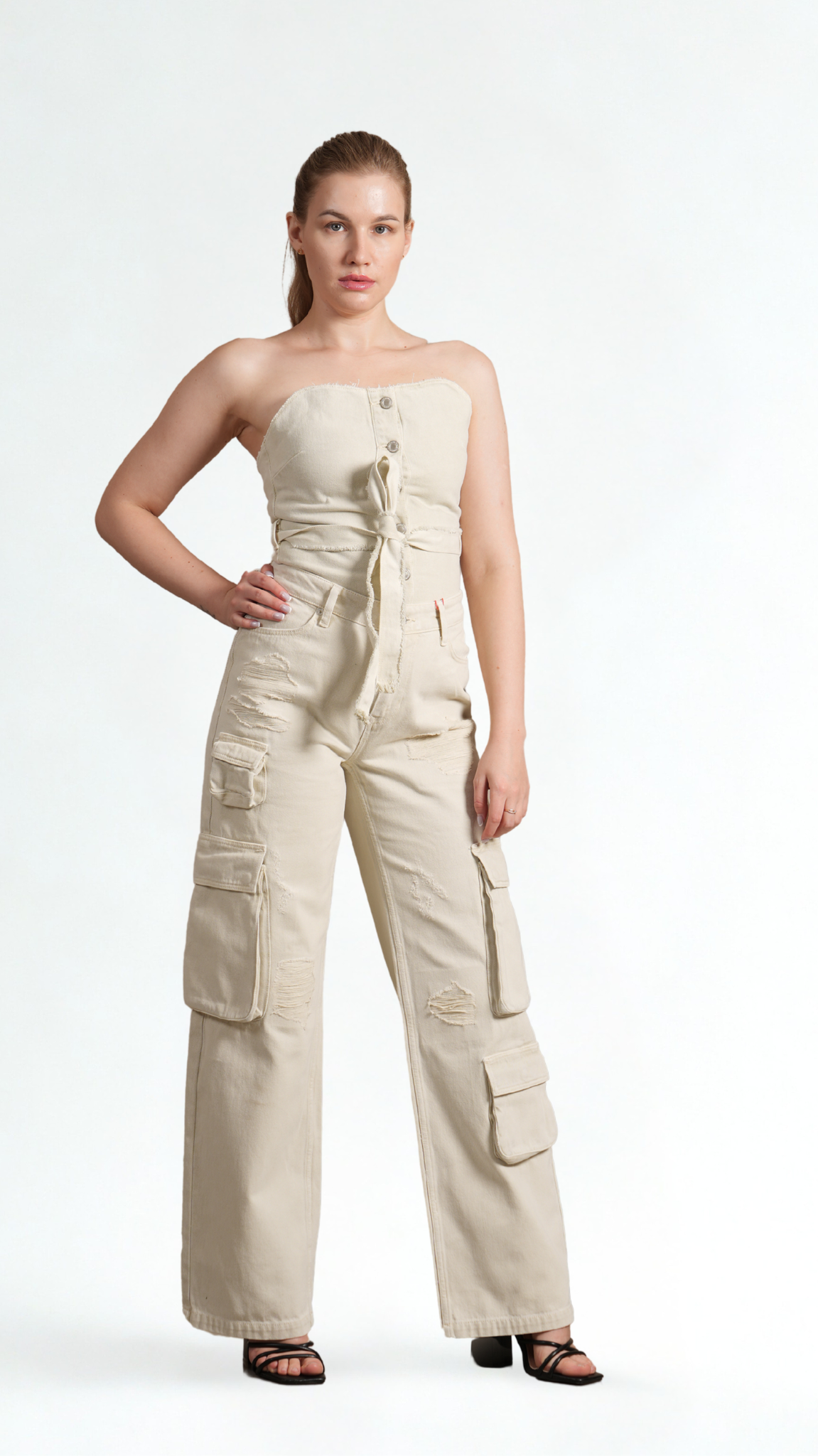 Bardot Belt Corset Top