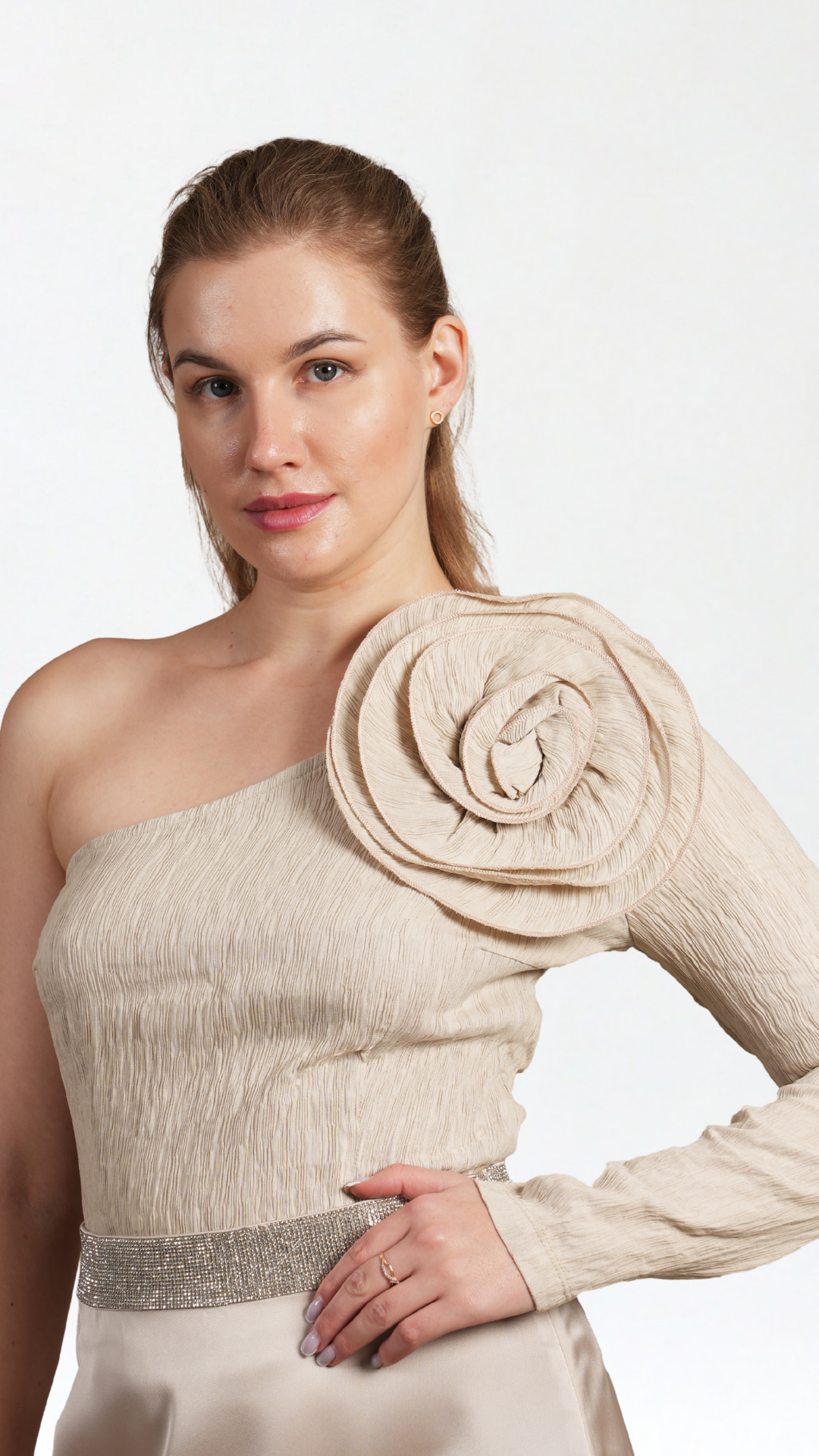 Flowery One Shoulder Top