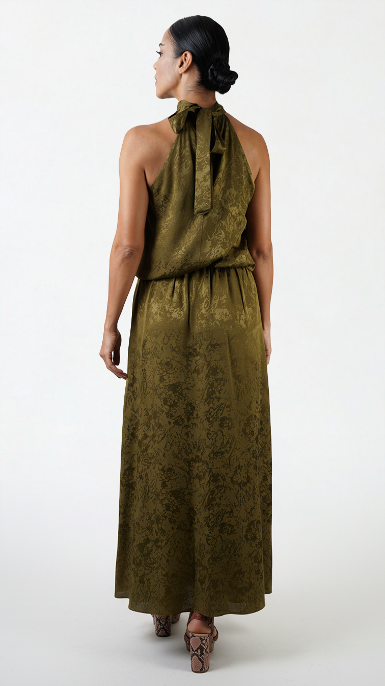 Susan Set – Olive Green Halter Neck Two-Piece Susan Set – Olive Green Halter Neck Two-Piece