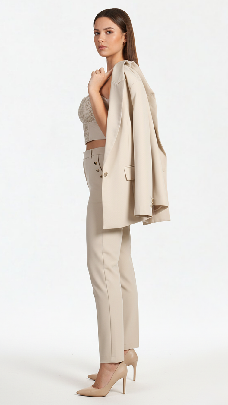 Creme Cassi Suit