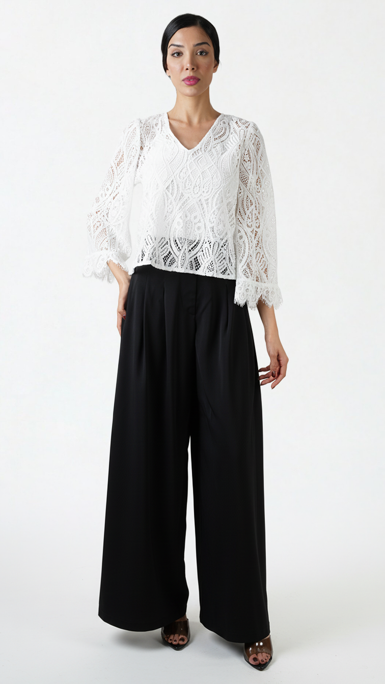 Becca Black Pleated Trousers