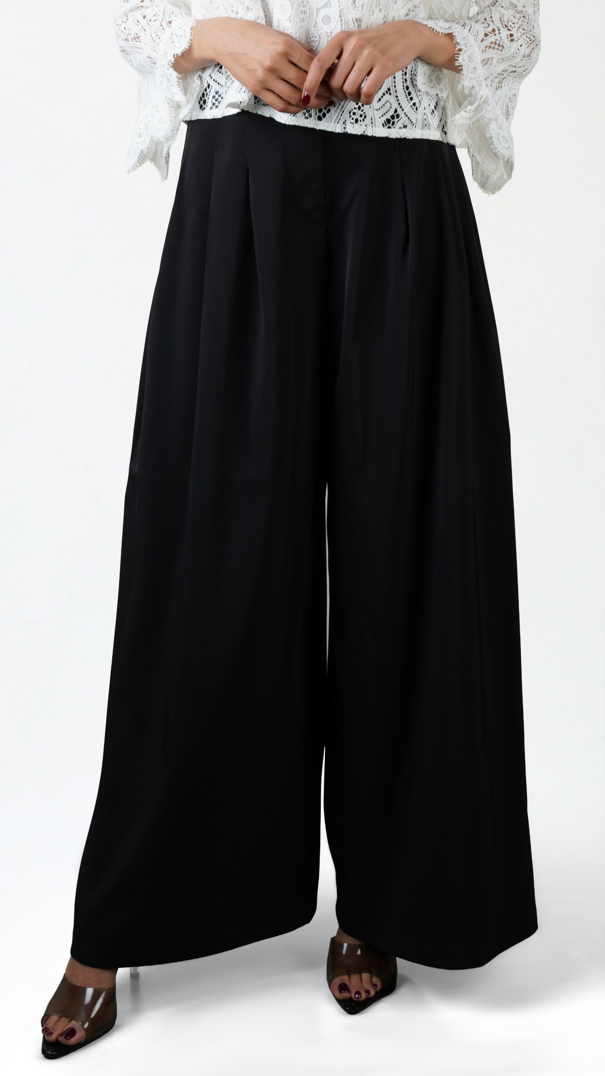 Becca Black Pleated Trousers