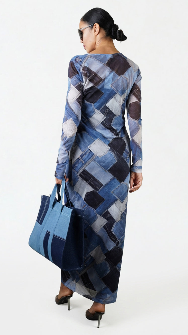 Mae Denim Shopper Bag